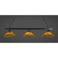 16 inch Three Light Billiard Firr Matte Black Finish G758