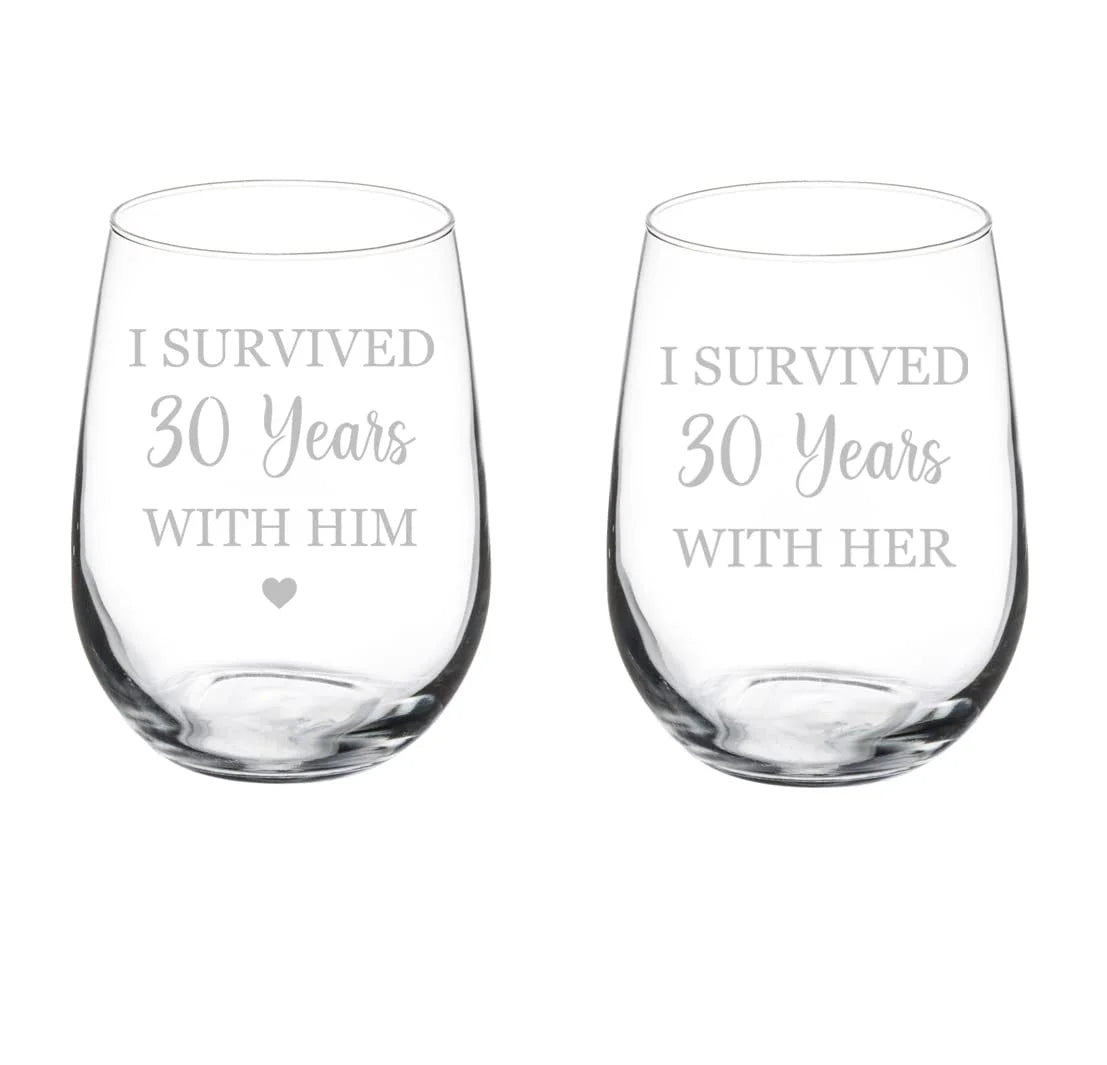 Set of 2 Stemless Wine Glass Goblet 17 oz V605045