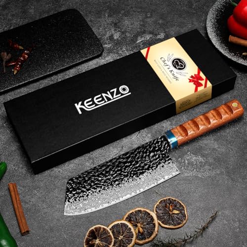 Damascus Nakiri knife 7 inch F27104