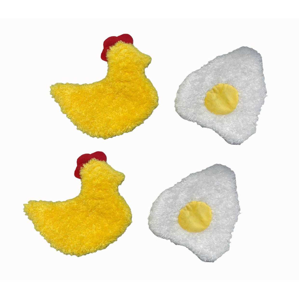 Chicken and Egg Paper Crinkle Squeaker Toys X5828