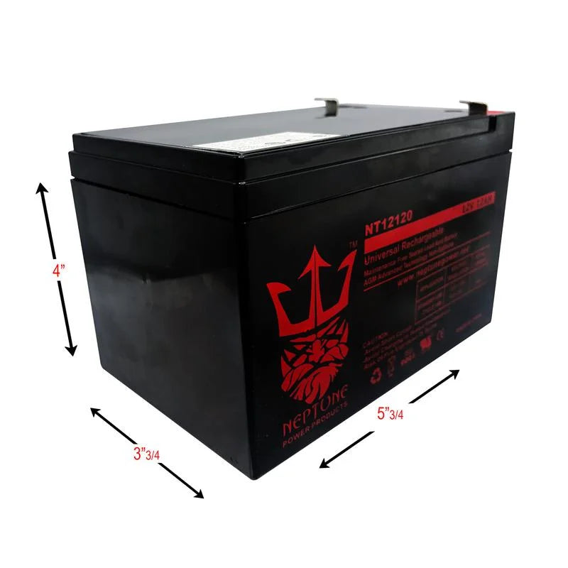 3 Pack 12V 12Ah Replacement Electric Scooter Battery Y7858