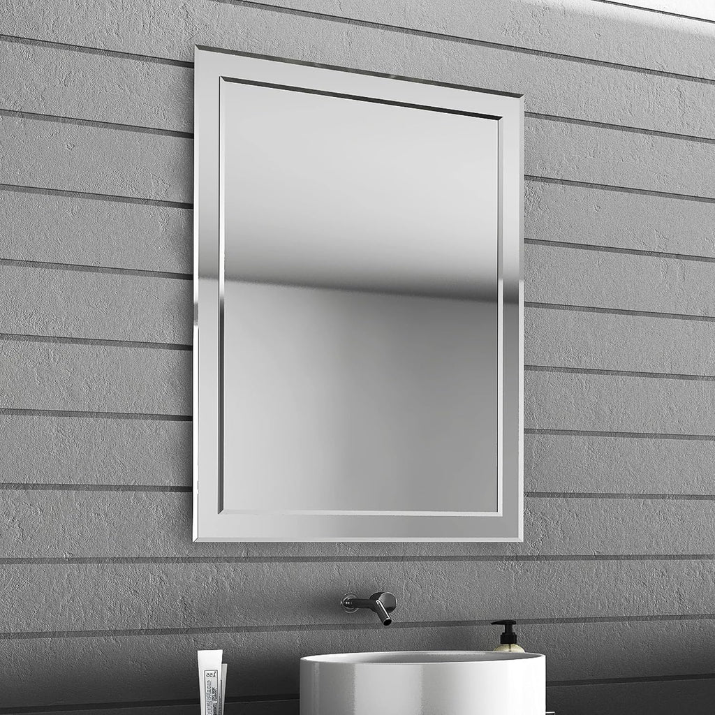 Frameless Rectangular Wall Mounted Double-Layer Mirror N162245