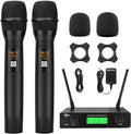 Wireless Microphone System, Metal Dual UHF Cordless Dynamic Mic Handheld Q4510