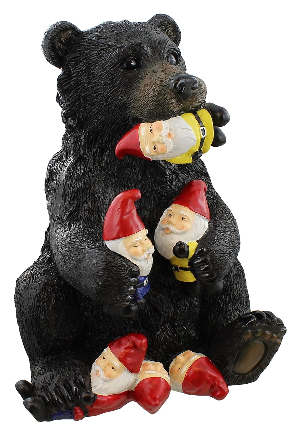 Black Bear Garden Gnome Statue D7625