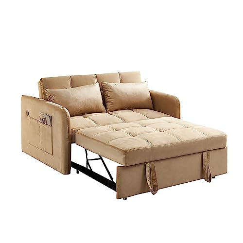 Velvet 3 in 1 Pull-Out Sleeper Sofa Chair T581