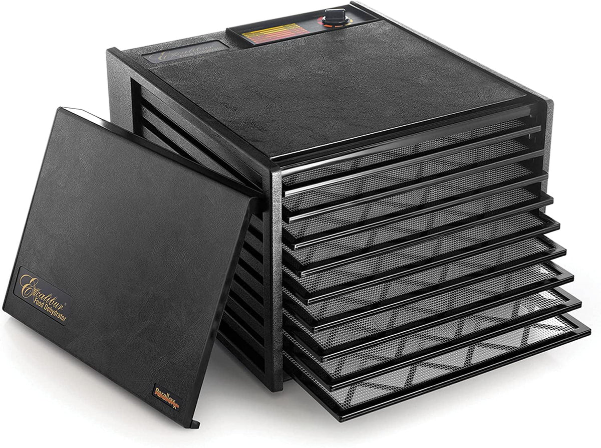 Electric Food Dehydrator Machine 600 W 9 Trays Black R858287