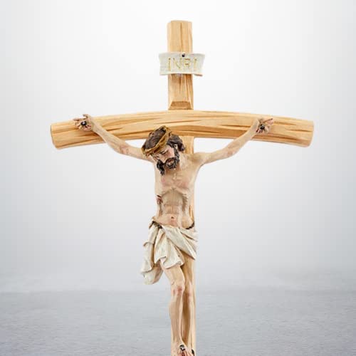 Large Wooden Crucifix with Resin Corpus, 24 inches A122