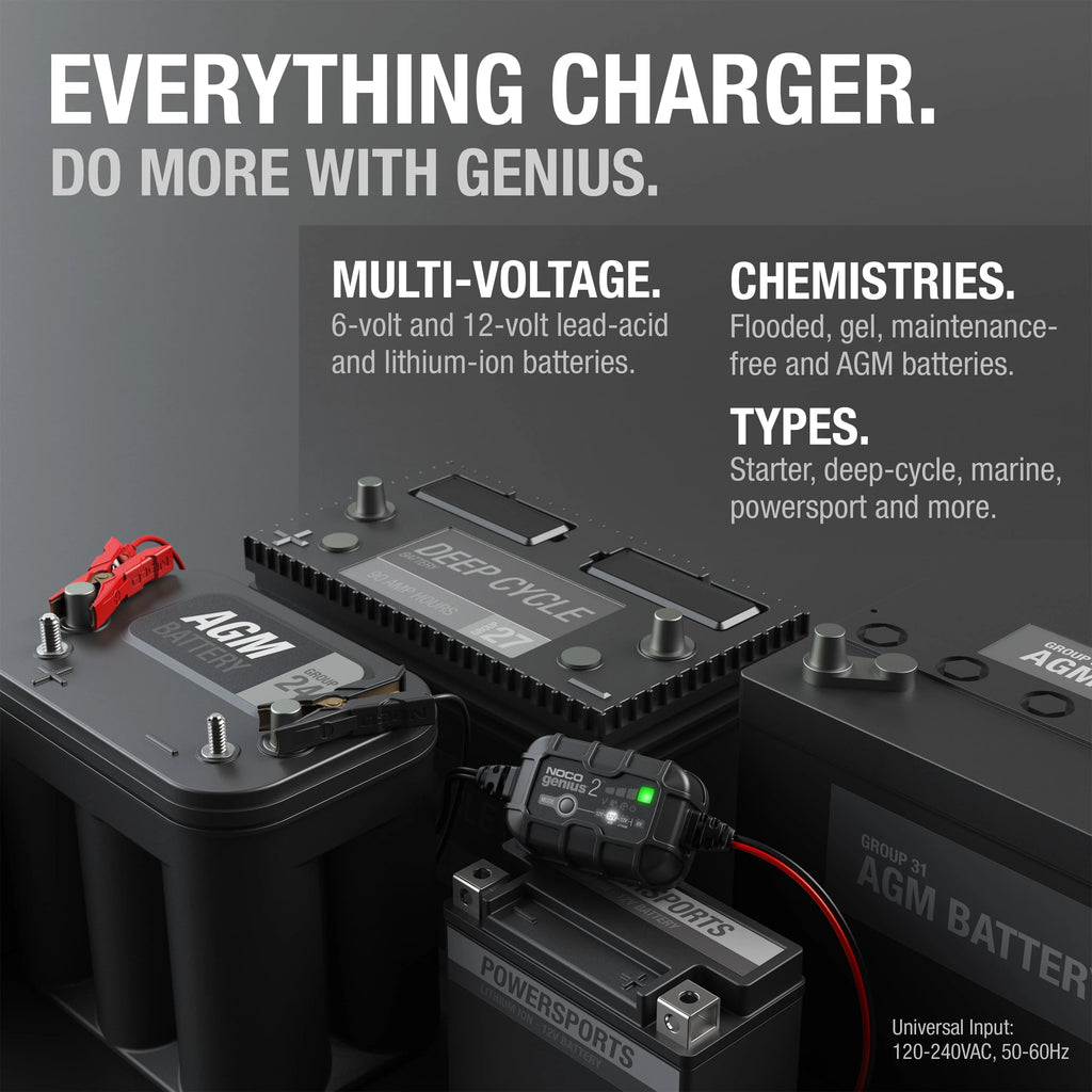 6V/12V 2A Smart Battery Charger and Maintainer B458