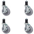 Gray 3 Inch Caster Wheel Set, All 4 Locking, Pack of 2 S31893