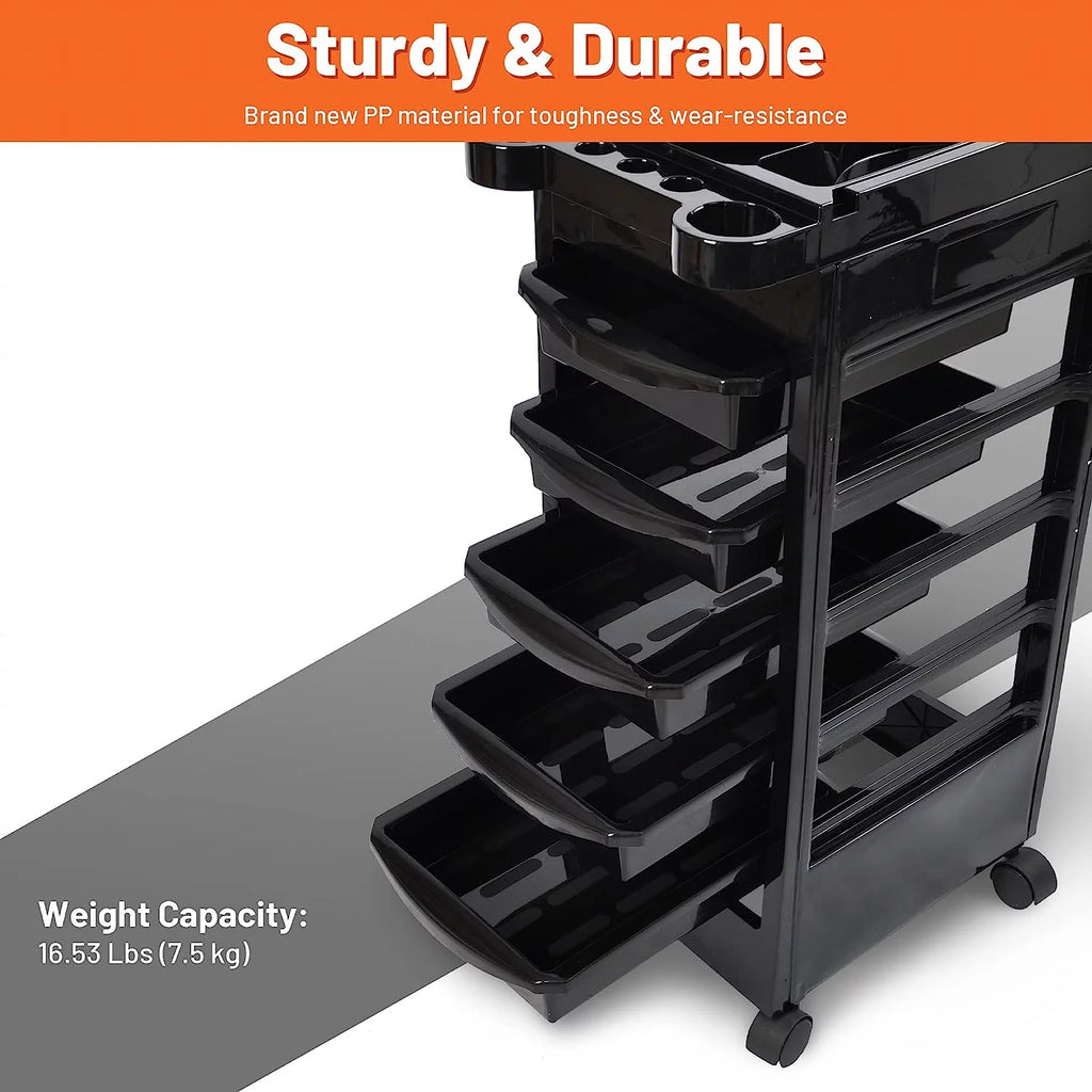 Salon SPA Trolley Storage Cart with 5 Drawer T9692