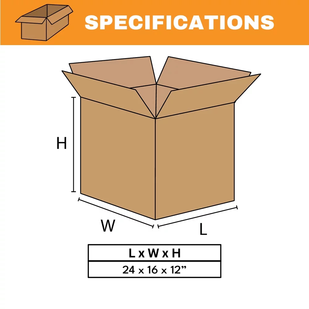Corrugated Sheets 24x16x12 Pack-15 ECT-32 M132