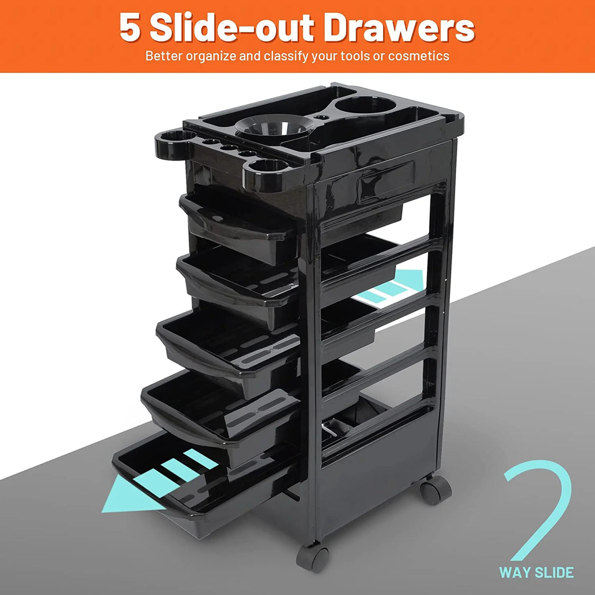 Salon SPA Trolley Storage Cart with 5 Drawer T9692