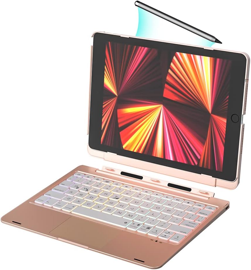 Green Detachable Keyboard Case with Trackpad for iPad 10.2 inch S419