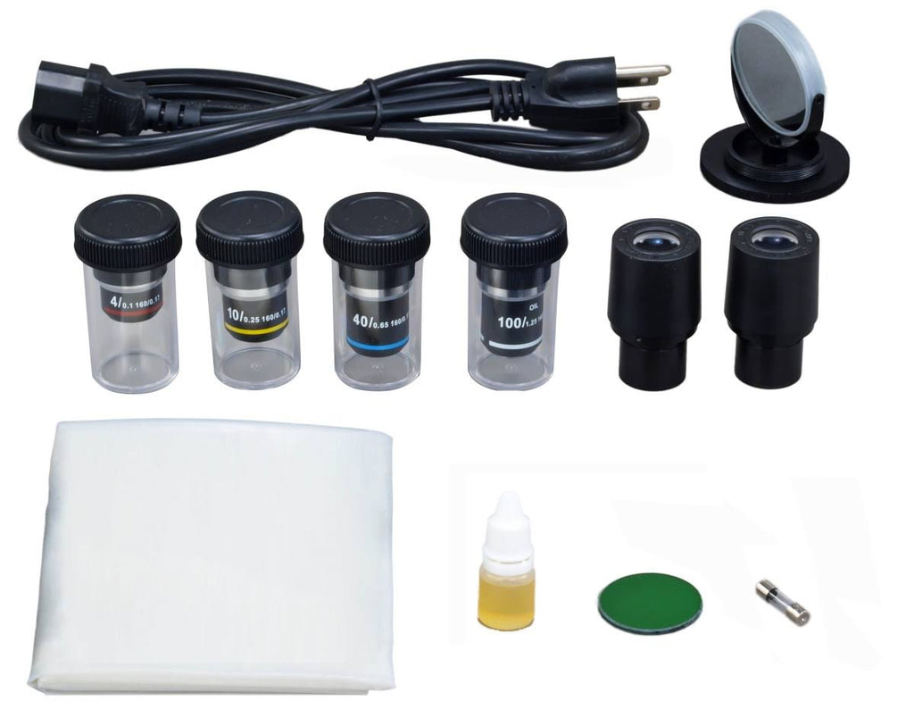 40X-1000X Trinocular Compound LED Microscope with 2MP USB Digital Camera R9451