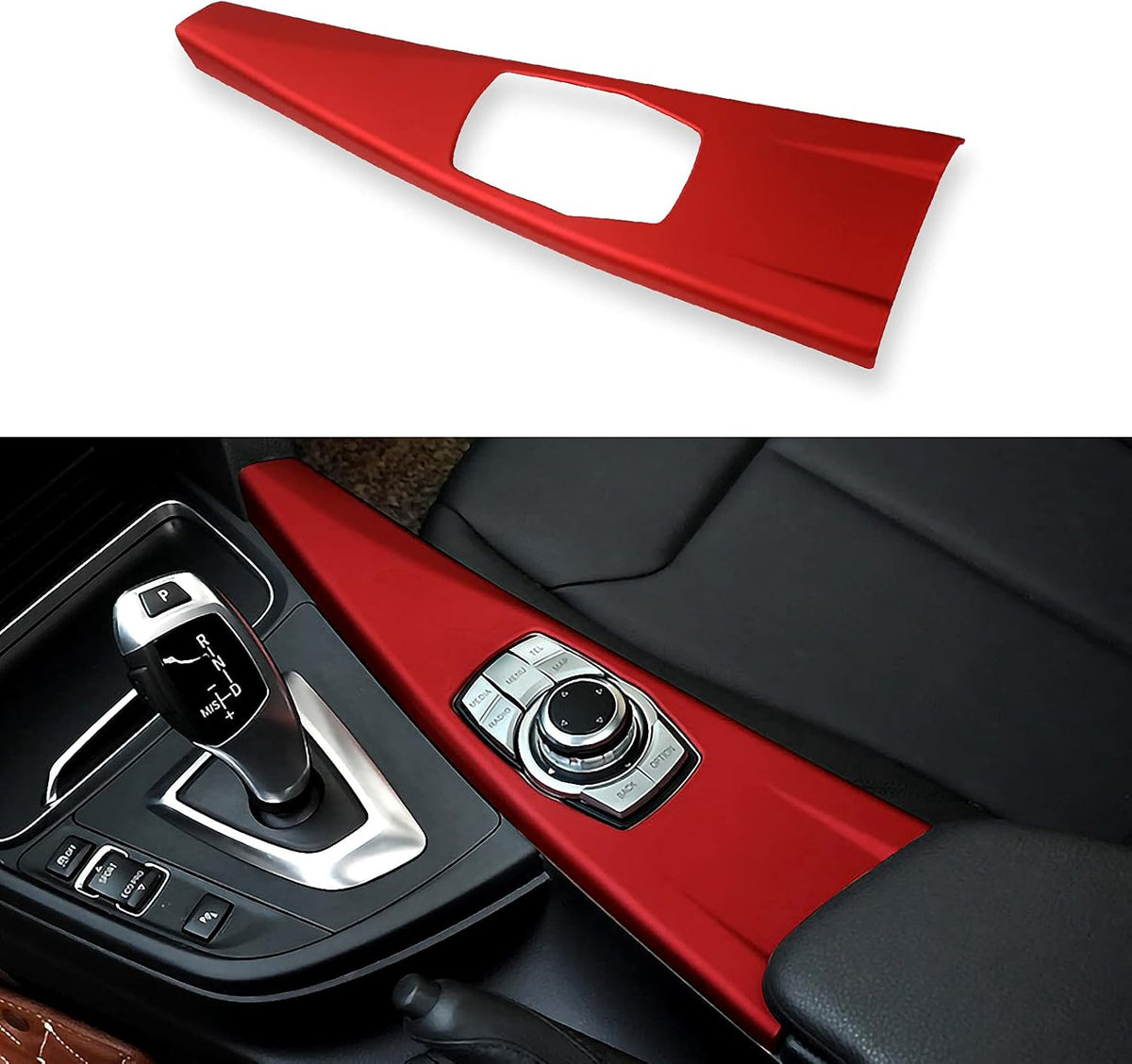 Multimedia Buttons Panel Cover Trim Sticker Kit Interior Accessories Pack of 2 E7349