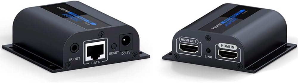 HDMI Extender with Loop-Out Local Display, 1080P up to 196ft Over Cat6 Ethernet Cable with IR Blaster Pack of 2 L608751