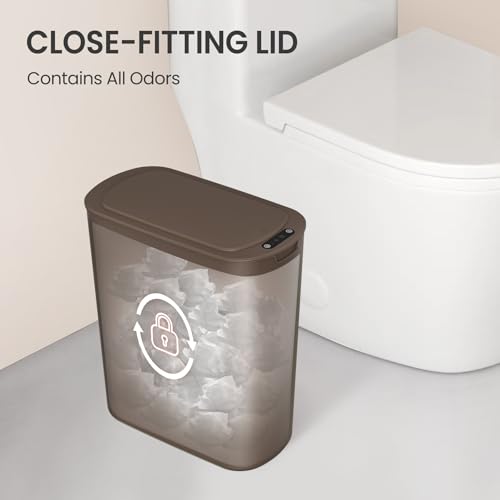Automatic Motion Sensor 2.6 Gallon Touchless Trash Can White W408