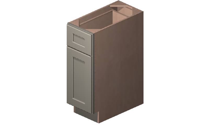 1 Door 1 Drawer 1 Shelf Base Cabinet High-Density Fiberboard S831
