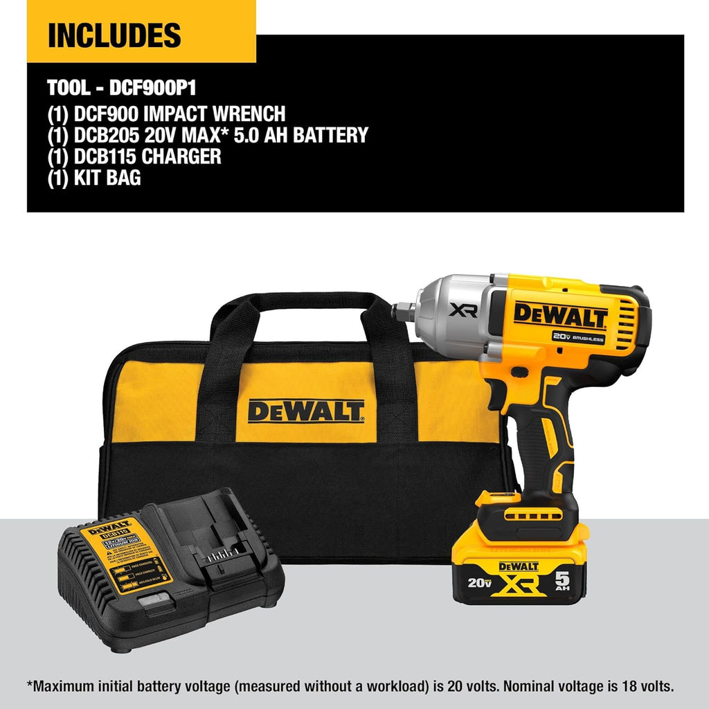 20V MAX Cordless Impact Wrench Kit, 1/2" Hog Ring U6805