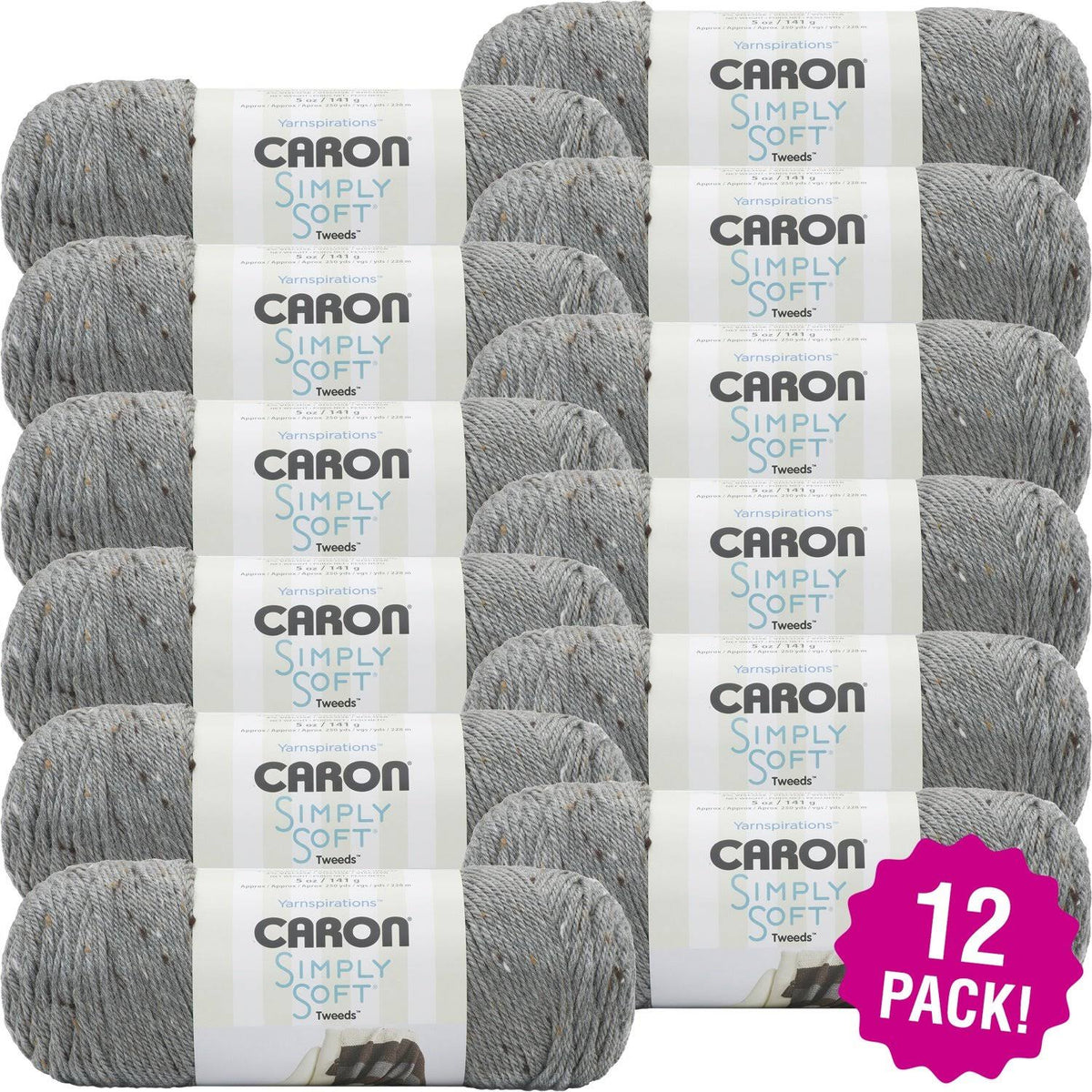 12 Pack Gray Heather Yarn U26697