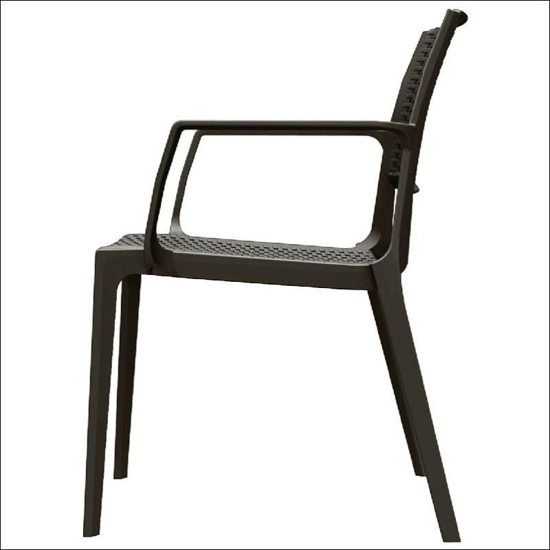 Brown Resin Dining Arm Chair Z2083
