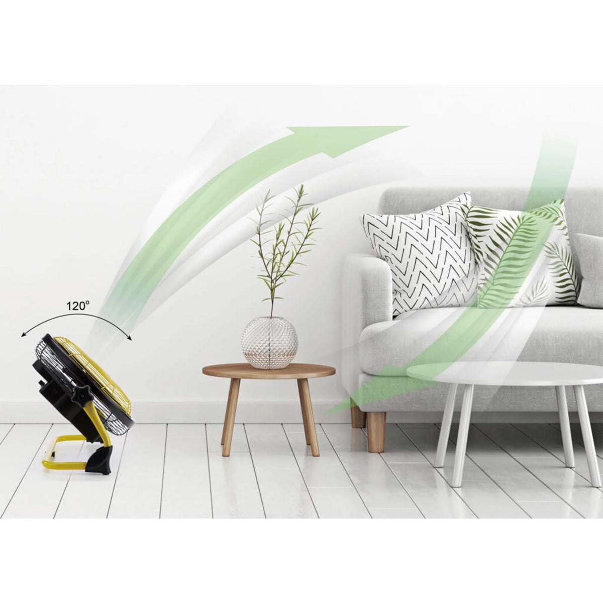 12 In Rechargeable Battery Variable Speed Fan N4711
