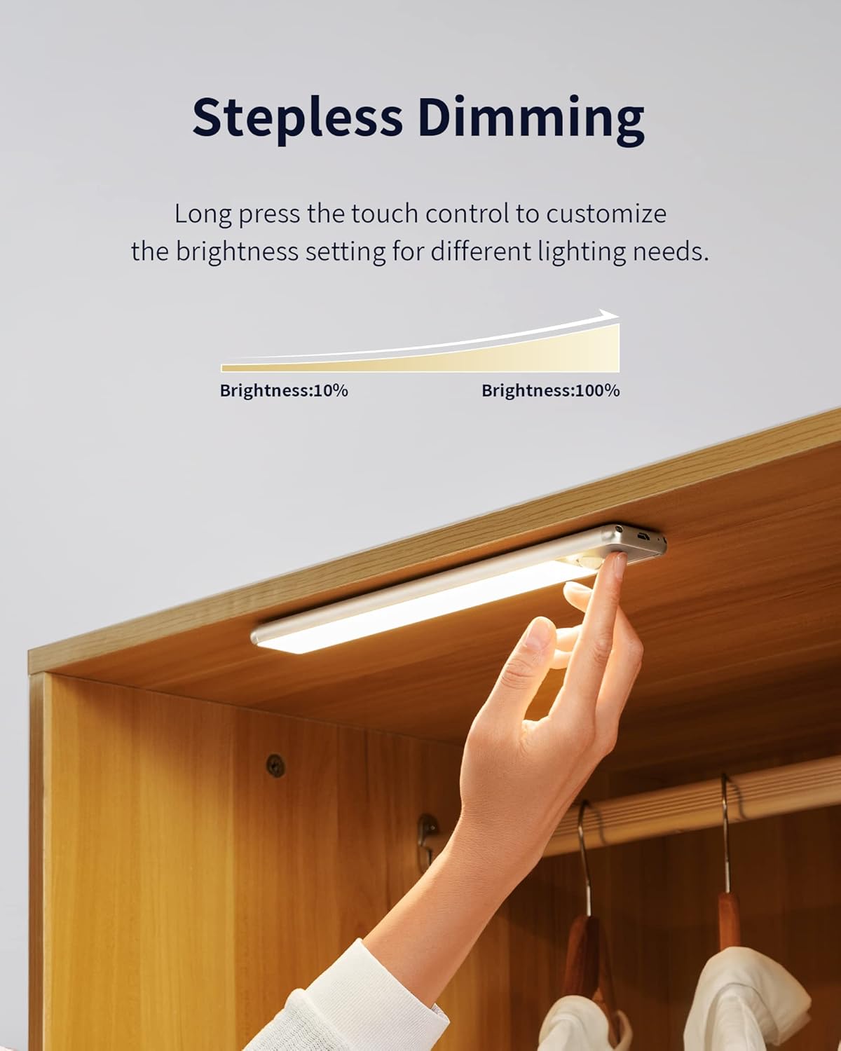 Under Cabinet Lights 48 LED Motion Sensor Light Indoor Wireless Rechargeable 2 Pack V930180