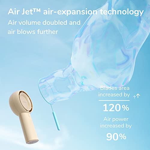 Portable Handheld Turbo Fan 6000mAh USB Rechargeable 5 Speeds Black H984322