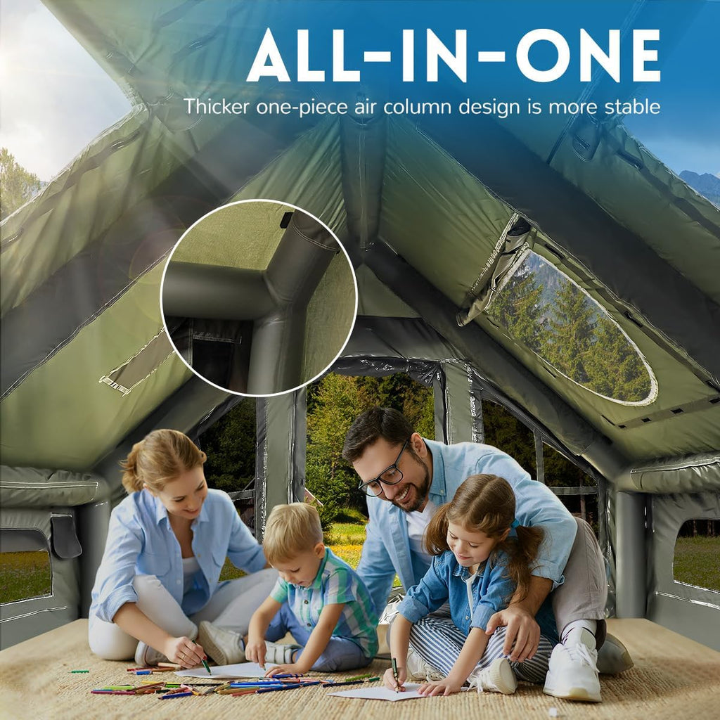 Inflatable Camping Tent with Pump, 4 Season, Waterproof K4390