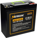 12V 18Ah LiFePO4 Deep Cycle Battery, 2000+ Cycles, 20A BMS, Pack of 2 I728373