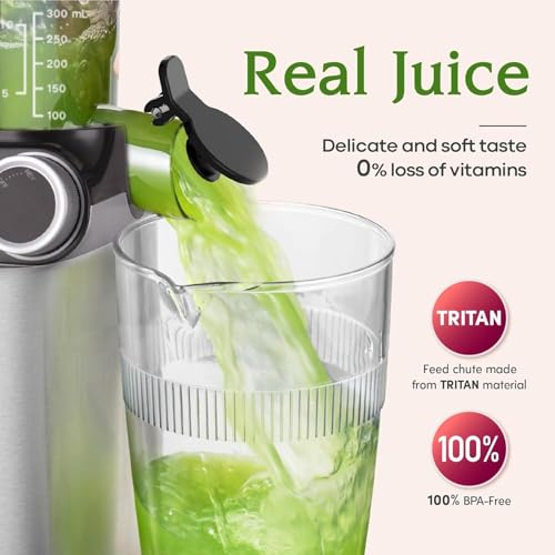 Cold Press Juicer, 200W Masticating Juicer with 2 Auger, Tritan Materials P6405
