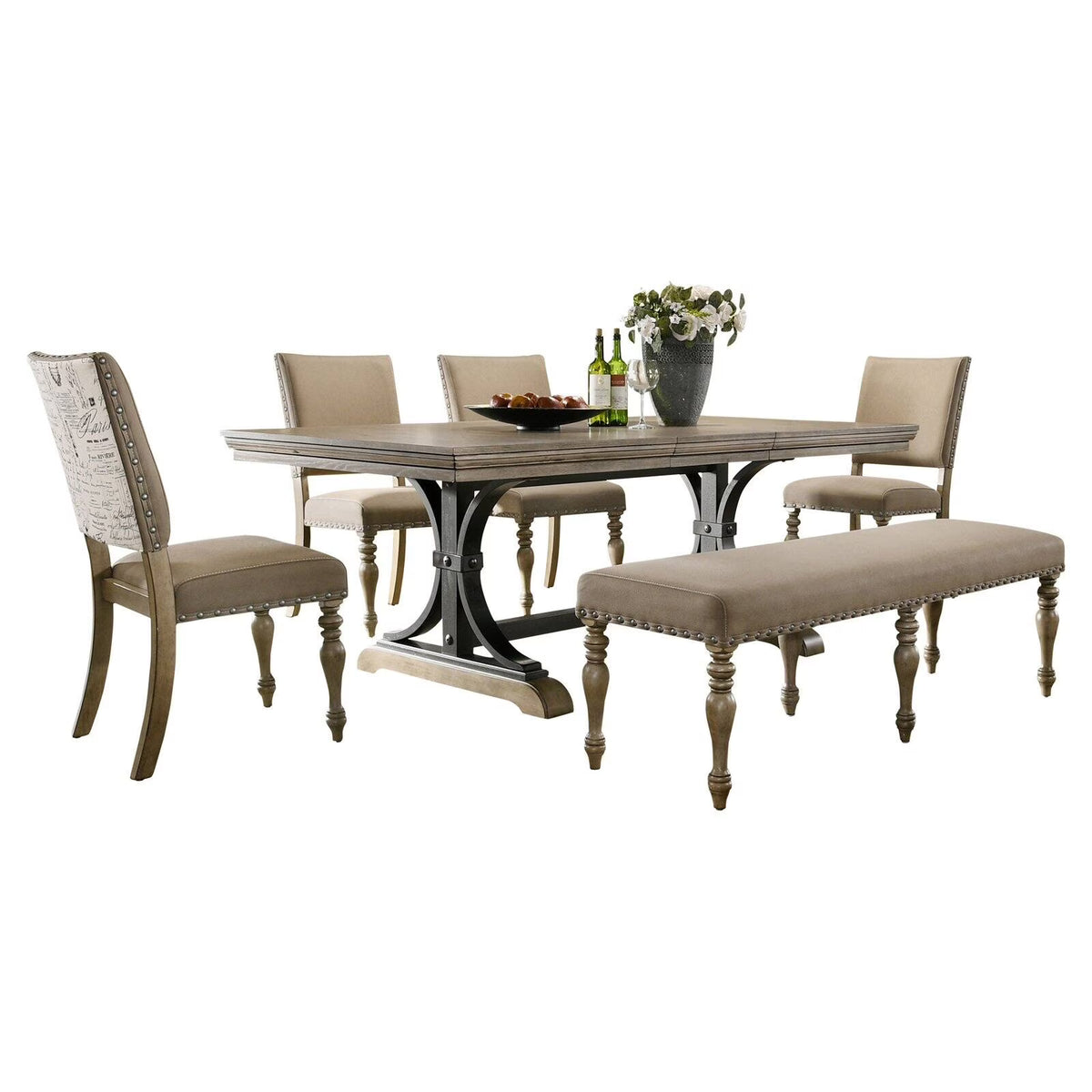 8-Piece Driftwood Dining Set T81117