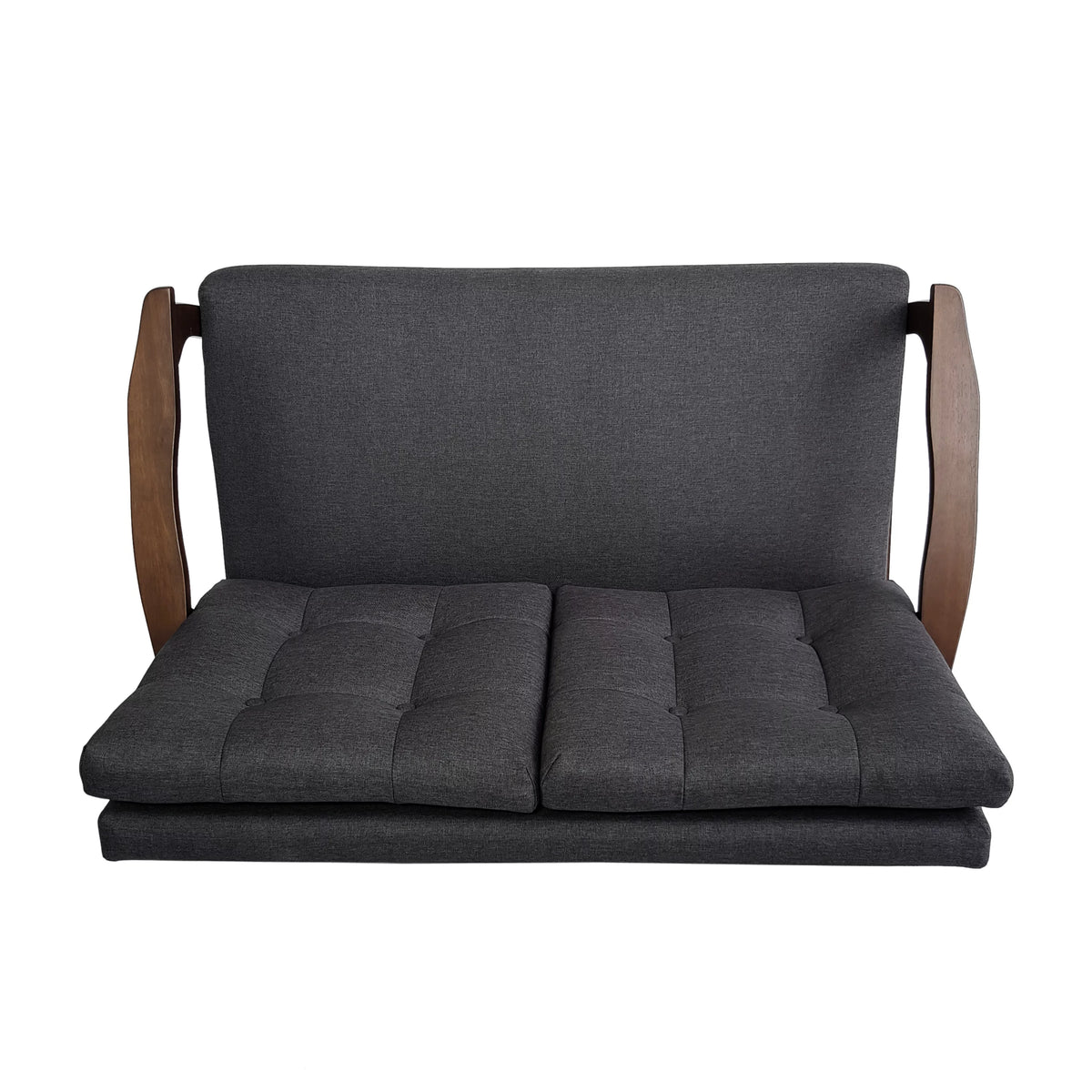 Charcoal Gray Fabric 2 Piece Sofa and Loveseat W991011