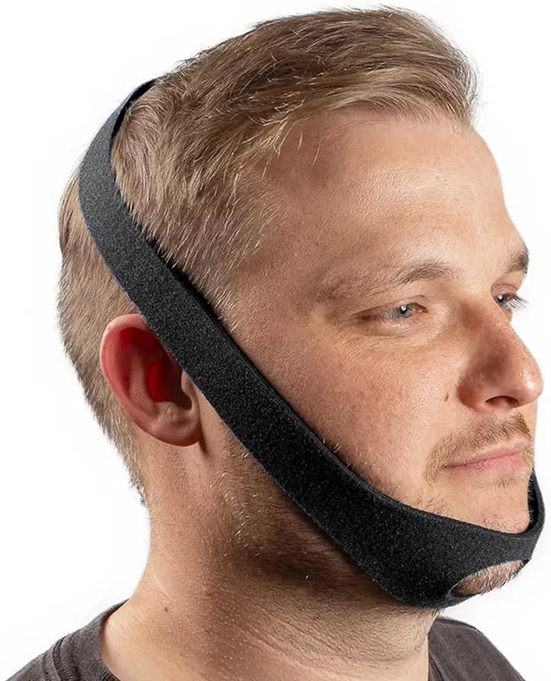 Black Adjustable Breathable Latex Free Chin Strap O279681