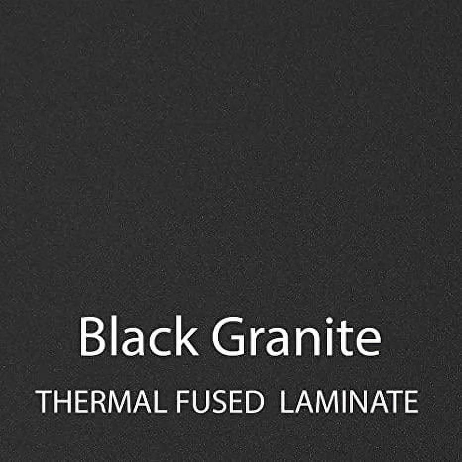 Black Granite Gray Chrome Trapezoid Desk Y430