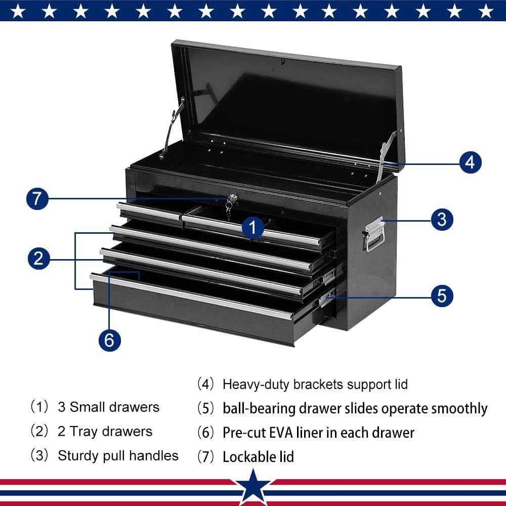 8-Drawer Rolling Tool Cabinet with Wheels W2228