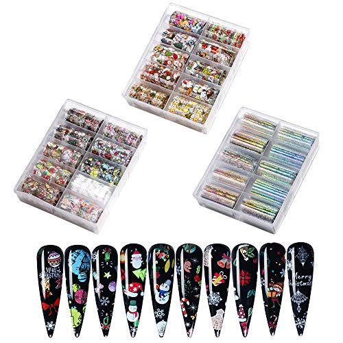 Christmas Nail Art Foil Transfer Stickers 30 Rolls S201813