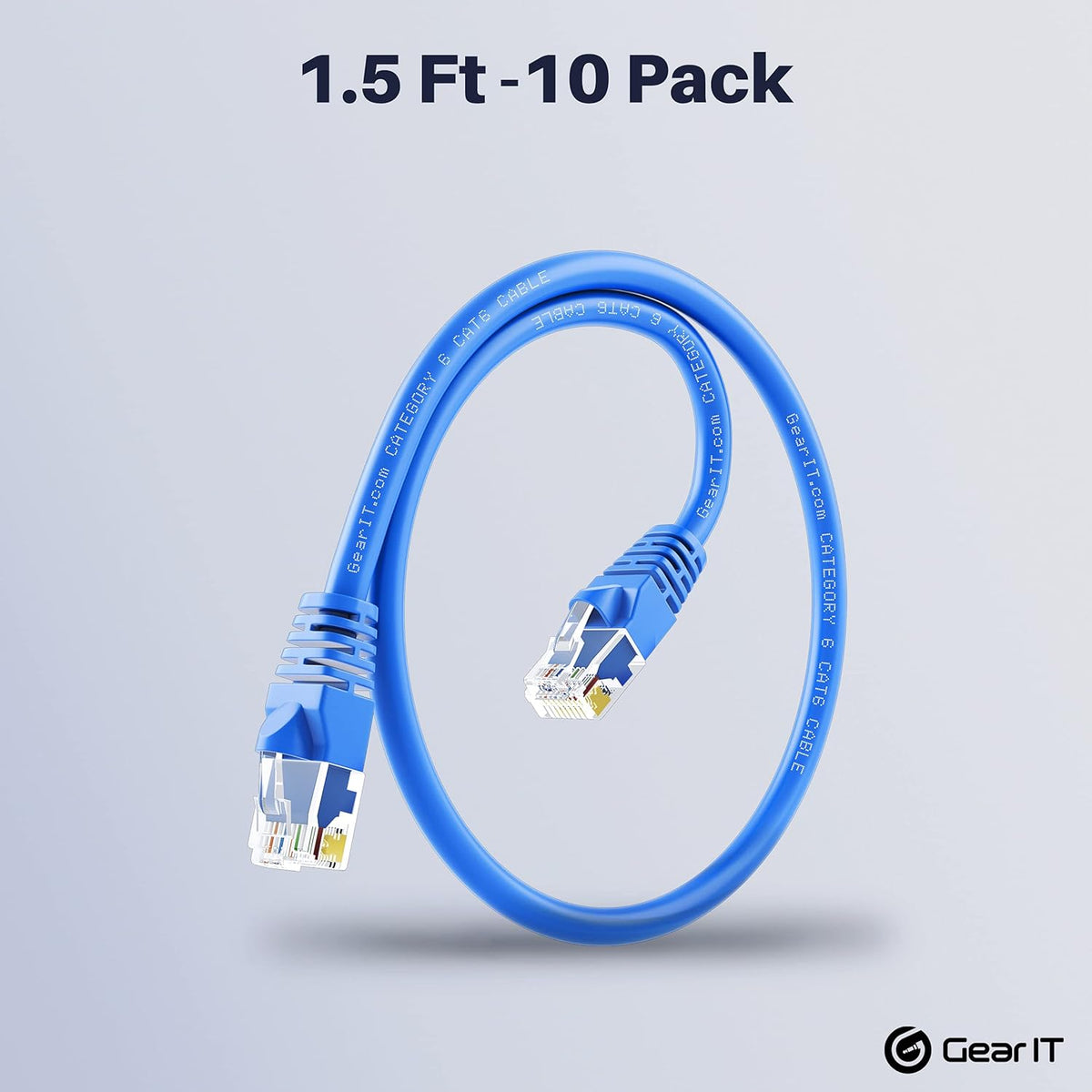 Cat 6 Ethernet Cable 100 ft 5-Pack Blue D38757
