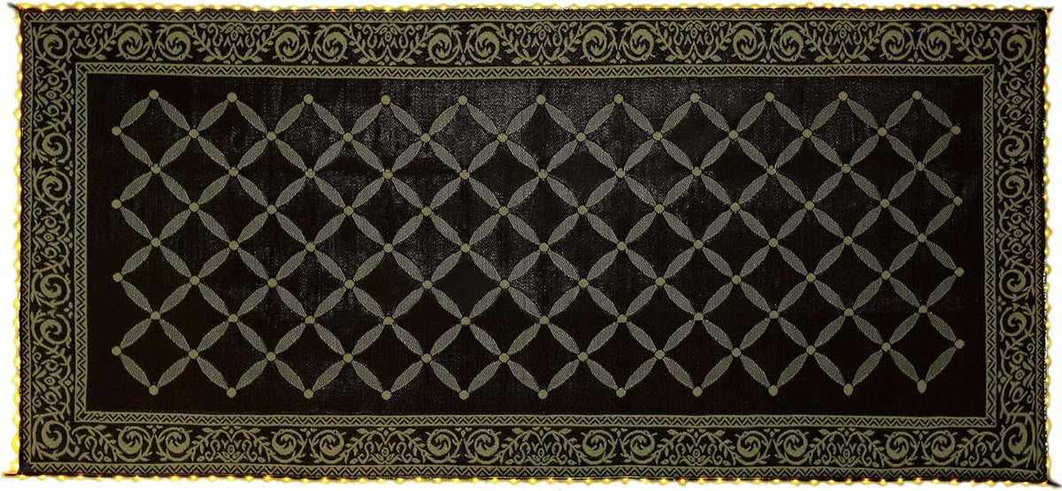 Brown Beige 8-Feet x 11-Feet Reversible Outdoor Mat S16171