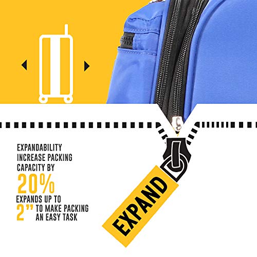Ultra Lightweight Carry On Expandable Softside 20 Inch Luggage Small Rolling Bag Durable 8-Spinner Wheels Suitcase Royal Blue G902
