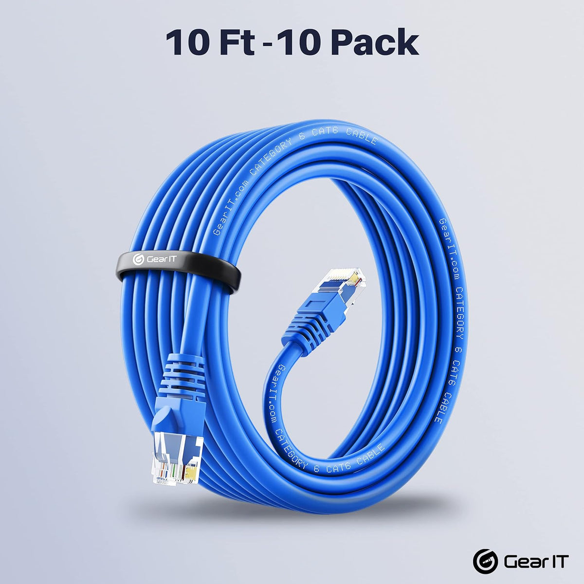Cat 6 Ethernet Cable 100 ft 5-Pack Blue D38757