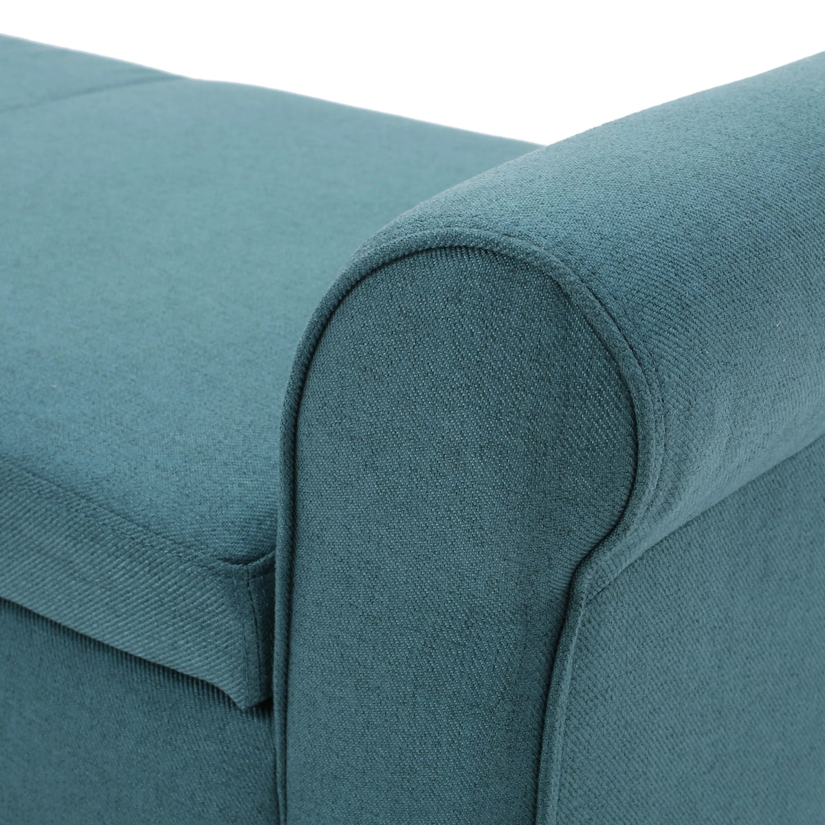 Dark Teal Upholstered Storage Ottoman C7018