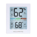 White 3 x 2.5 Inches Humidity Meter Hygrometer Indoor Digital Thermometer G325