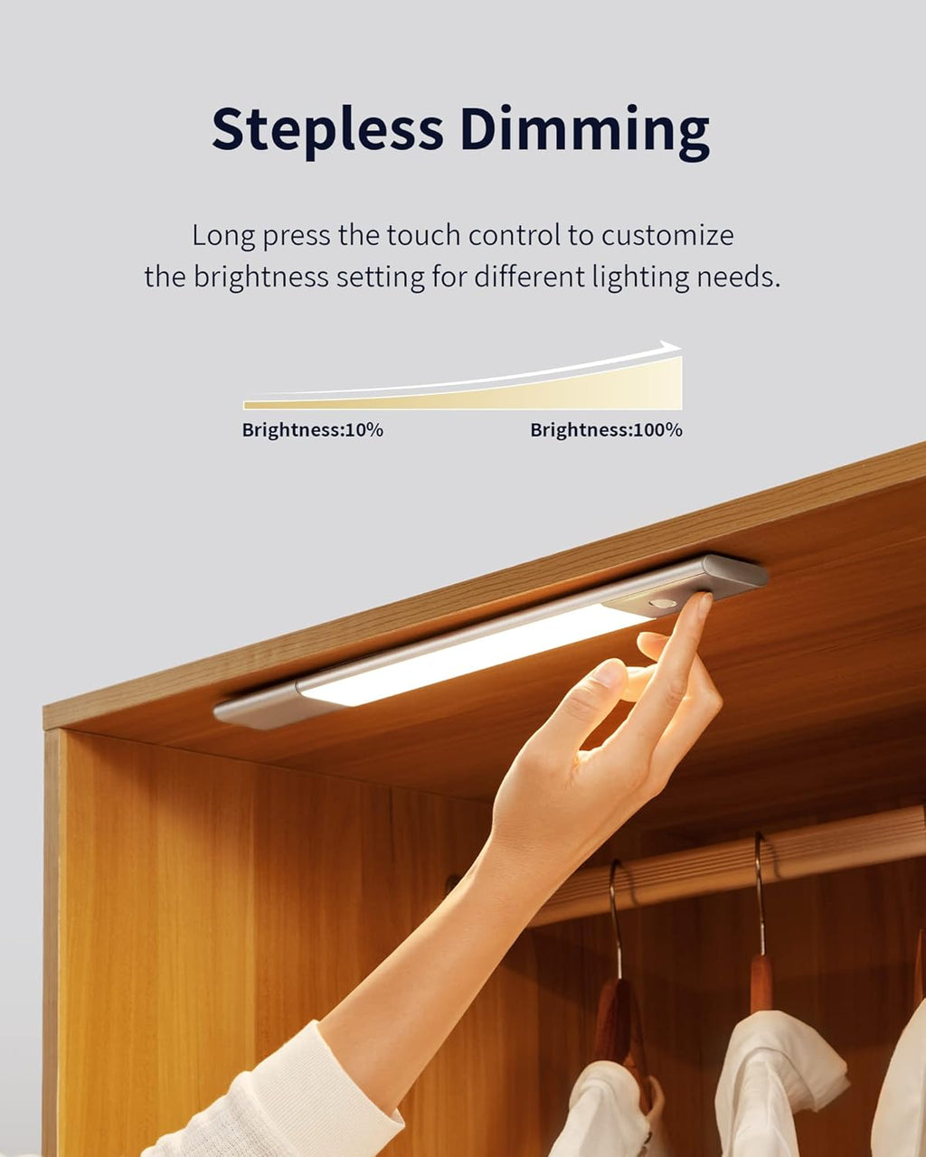 Under Cabinet Lights 48 LED Motion Sensor Light Indoor Wireless Rechargeable 2 Pack V930180