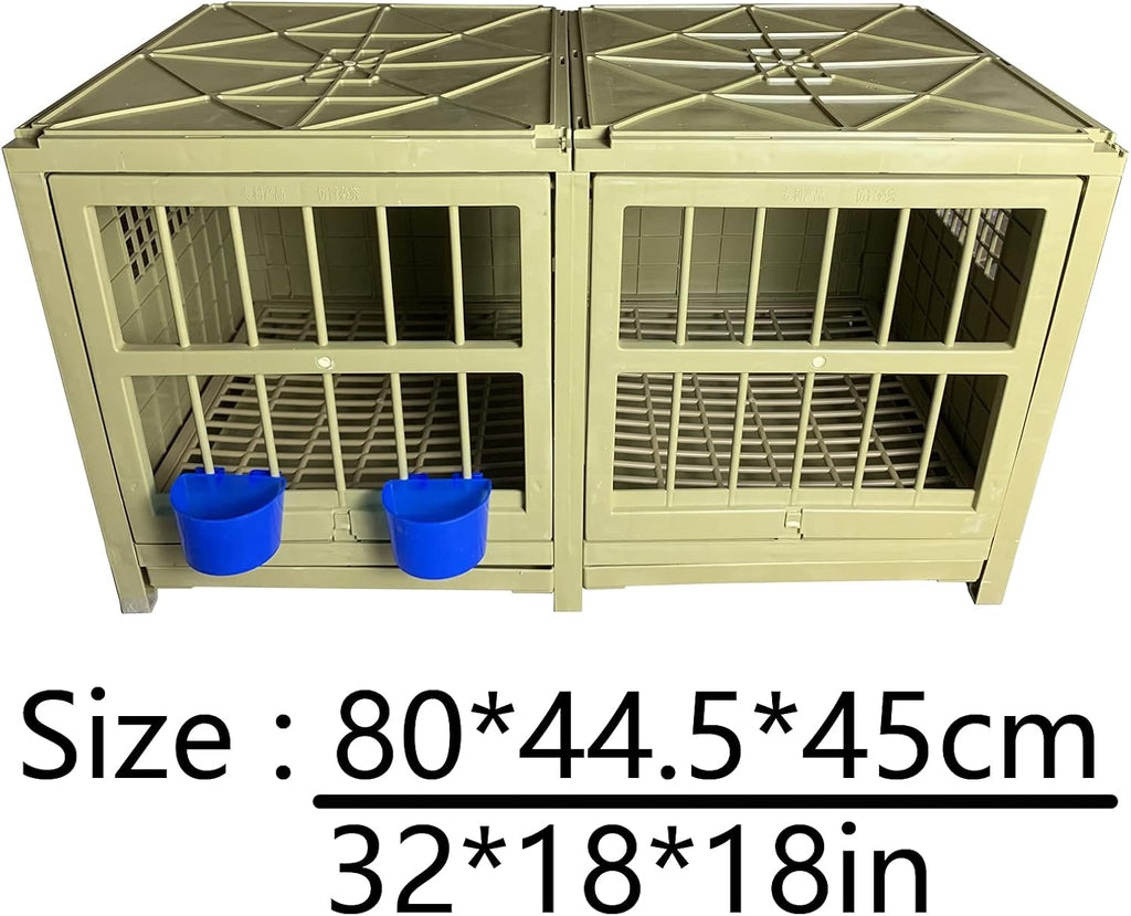 Pigeon Cage Plastic Bird Cage Nest Box Carrier Combination Package 32x18x18 Inch M891798
