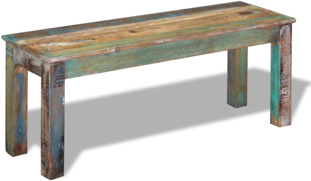 Solid Reclaimed Wood Bench 43.3"x13.8"x17.7" X425236