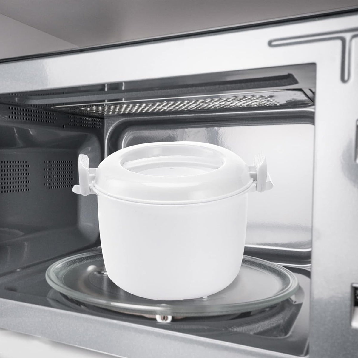 2pcs Round Microwave Rice Cooker Rice Steamer J754