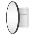 Gold Metal Framed Recessed Bathroom Medicine Cabinet with Beveled Mirror 16x24 inch J1741