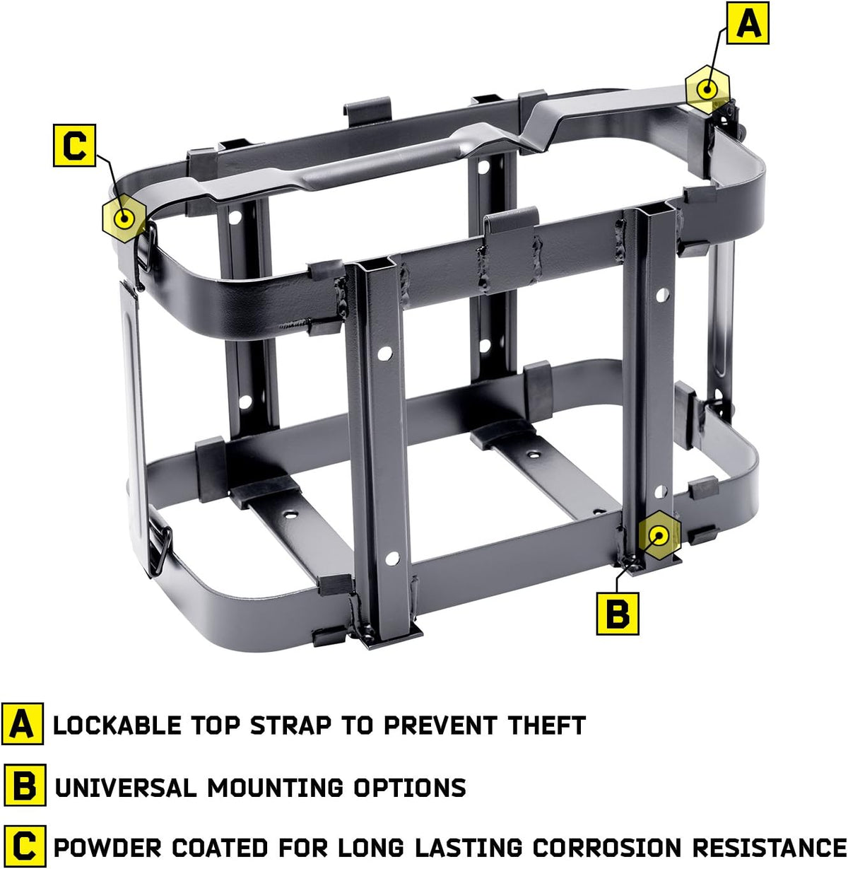 Black Jerry Gas Can Holder Q885