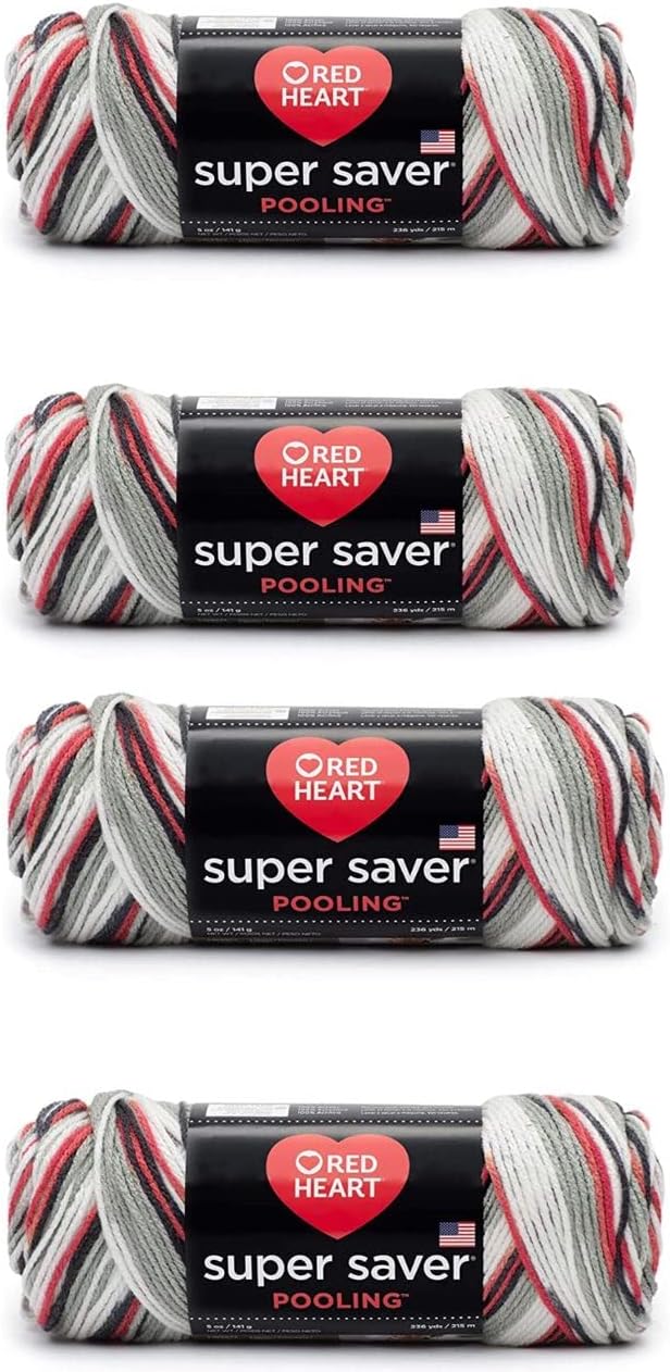 4 Pack Acrylic 4 Medium Yarn N507774